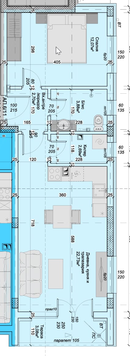 План апартаменти 6, 11, 16
